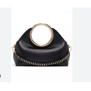 ALDO Kelhanix faux-leather women's round top handle satchel - Black / Gold